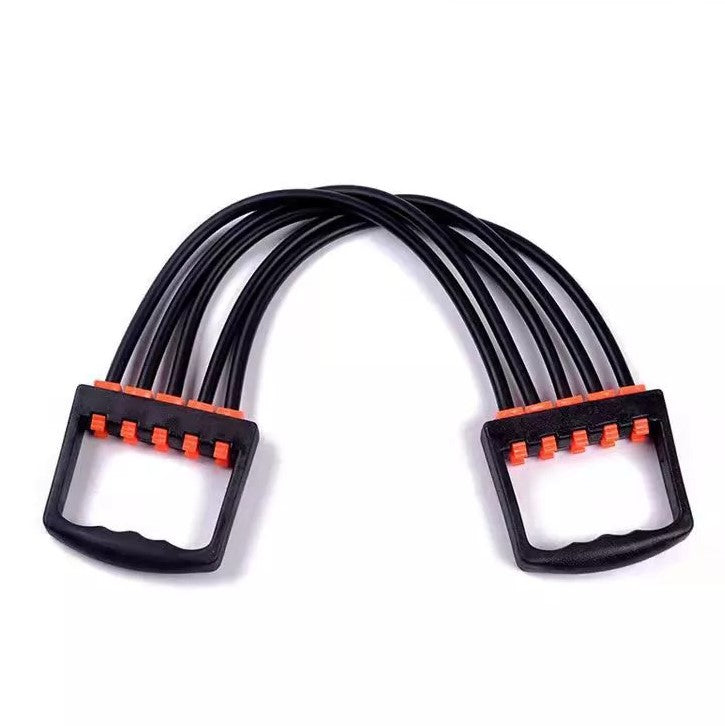 Svart motståndsband perfekt för muskelbyggnad, rehab, 5 olika motstånd 8,1 - 40,5kg